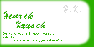 henrik kausch business card